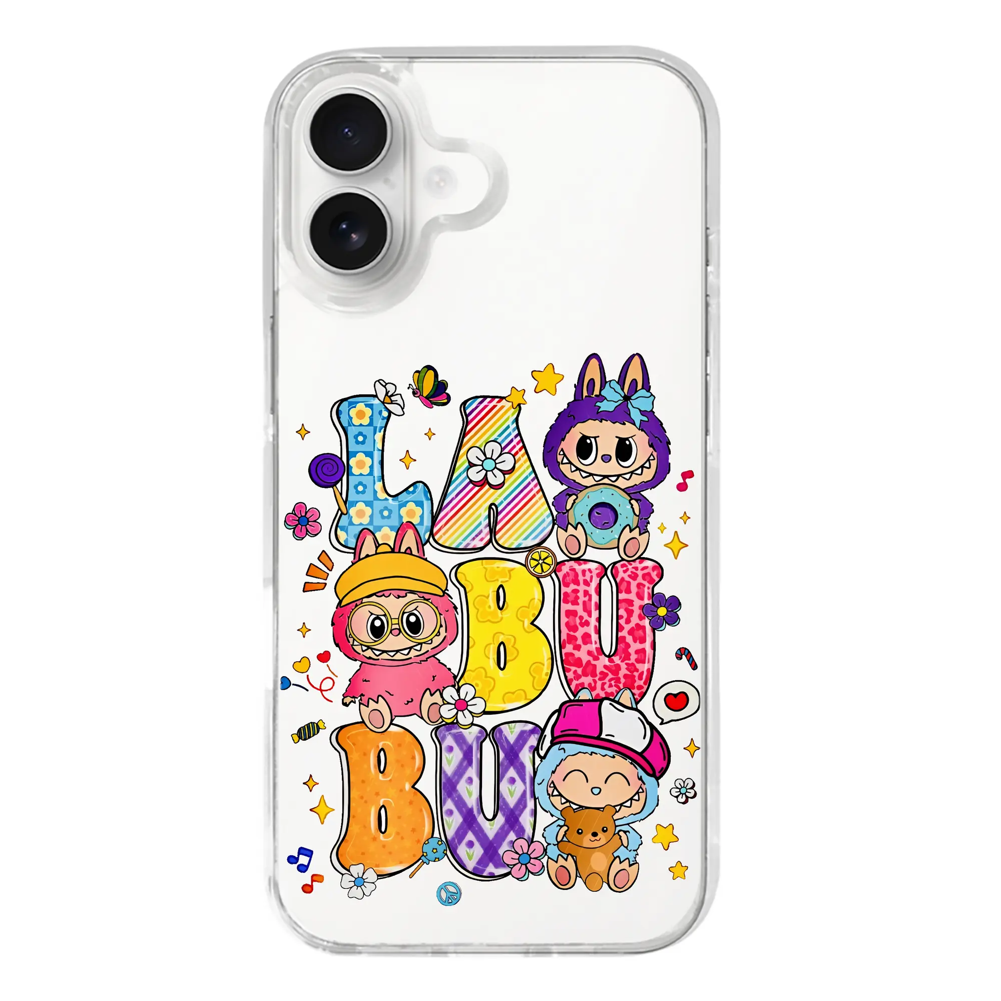 ラブブ グッズ ラブブ - iPhone 17シリーズ 透明スマホケース – 薄型・耐衝撃・精密フィット保護カバー